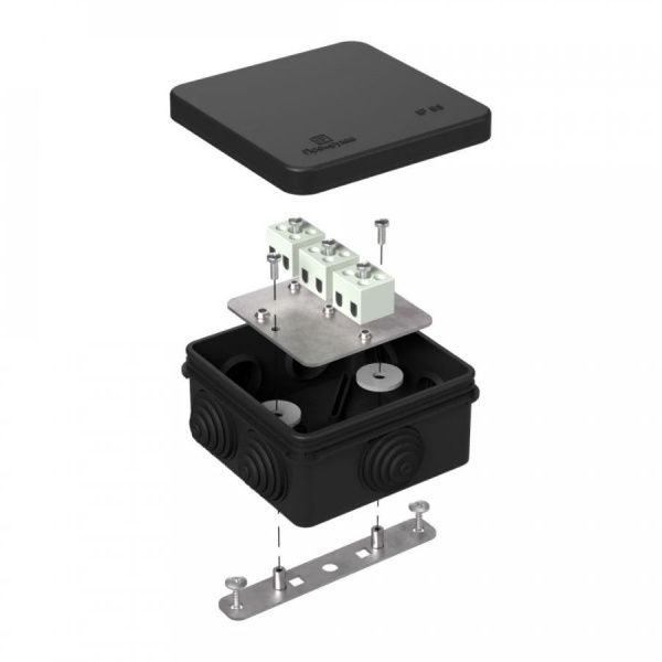 Коробка огнестойкая для о/п 40-0210-FR2.5-6 Е15-Е120 RAL9005 80х80х40 Коробка огнестойкая для о/п 40-0210-FR2.5-6 Е15-Е120 RAL9005 80х80х40