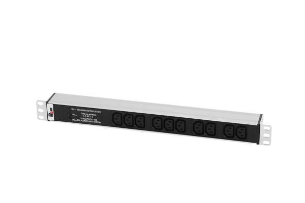 Гор блок розеток Rem-10, 1×10A, фил, инд, 10C13, 19", вход C14 Гор блок розеток Rem-10, 1×10A, фил, инд, 10C13, 19", вход C14