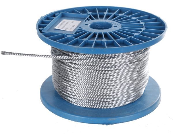 Трос стальной DIN 3055 5 мм (100 м/уп) Трос стальной DIN 3055 5 мм (100 м/уп)