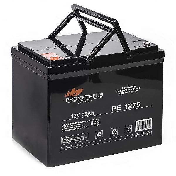 Prometheus Energy аккумулятор свинцово-кислотный PE 1275 12V 75Ah Prometheus Energy аккумулятор свинцово-кислотный PE 1275 12V 75Ah