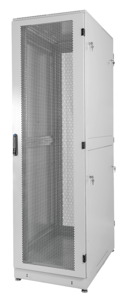 Шкаф серверный напольный 48U (600 × 1000) дверь перфорированная, задние двойные перфорированные Шкаф серверный напольный 48U (600 × 1000) дверь перфорированная, задние двойные перфорированные