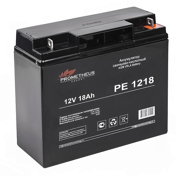 Prometheus Energy аккумулятор свинцово-кислотный PE 1218 12V 18Ah Prometheus Energy аккумулятор свинцово-кислотный PE 1218 12V 18Ah