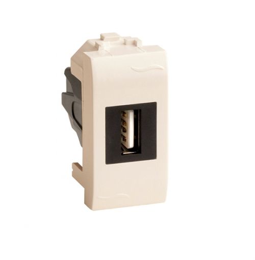 USB 2.0 розетка, Brava, сл кость, 1 мод. USB 2.0 розетка, Brava, сл кость, 1 мод.