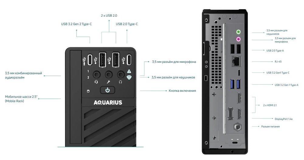Настольный компьютер Aquarius AQdesk P30 K51. Изображение  1