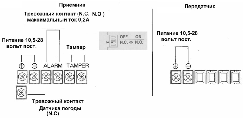 Схема подключения AX-100TF Схема подключения AX-100TF