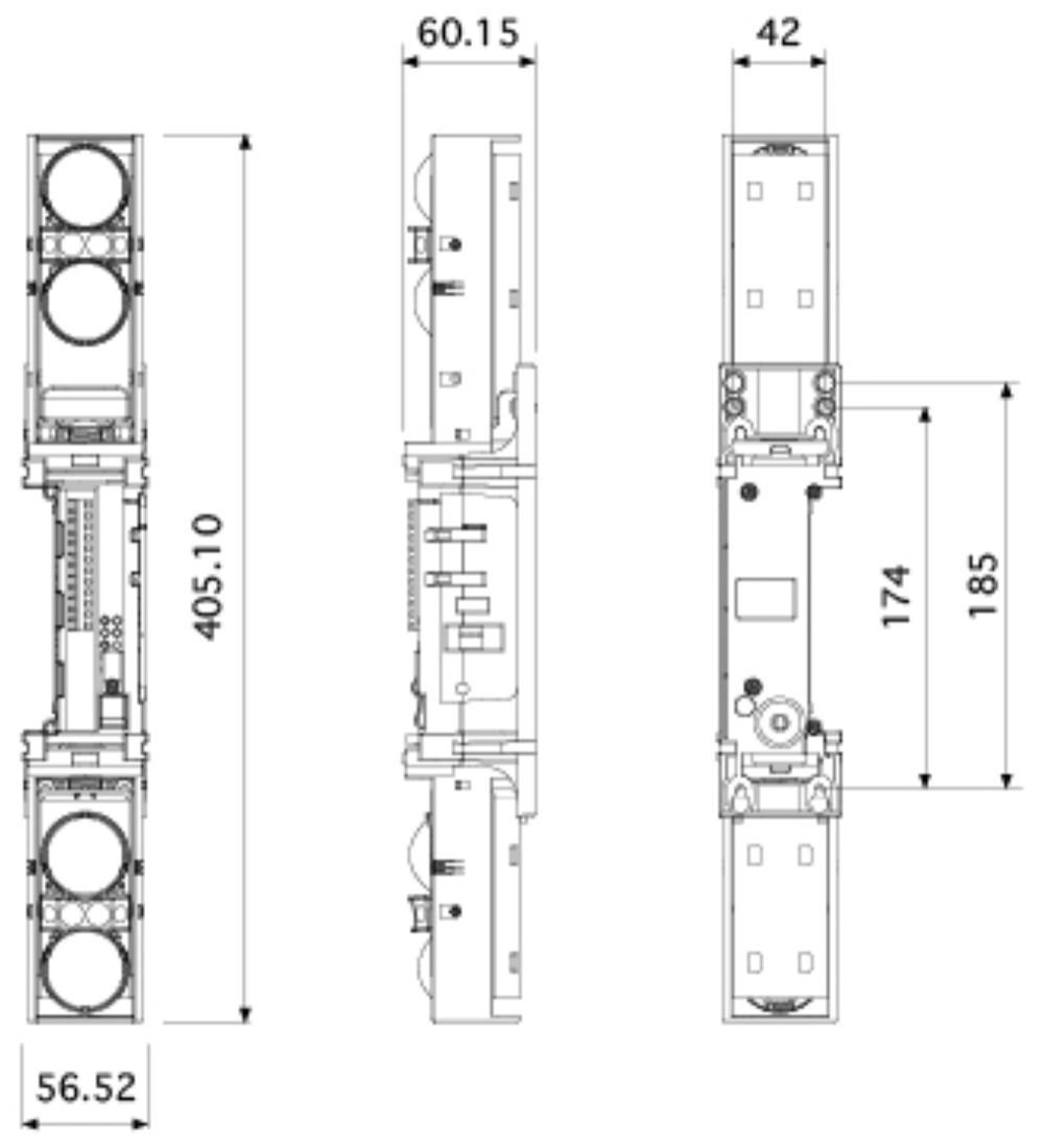 SL-650QDP-BT. Изображение 1 Габаритные размеры OPTEX SL-650QDP-BT