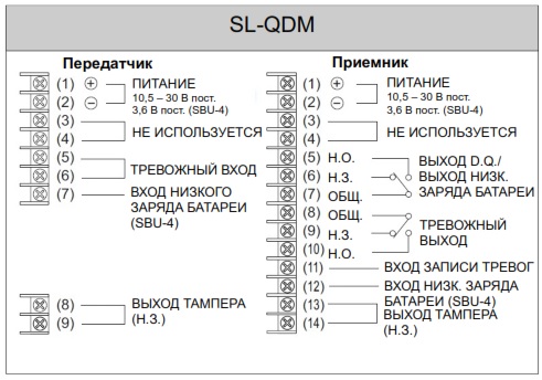 Схема подключения SL-200QDM Схема подключения SL-200QDM