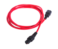 Шнур питания с фиксатором IEC 60320 C13/IEC 60320 C14, 10 А / 250 В (3 × 1,0), длина 1,8 м, красный