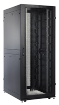 Шкаф серверный ПРОФ напольный 42U (800x1200) дверь перфор., задние двойные перфор., черный, в сборе