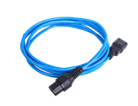 Шнур питания с фиксатором IEC 60320 C13/IEC 60320 C14, 10 А / 250 В (3 × 1,0), длина 1,8 м, синий