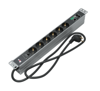 Гор блок розеток Rem-2SMC3, монит, измер, управл, 1×16А, 6S, 19'', шнур 1,8 м