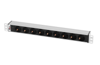 Гор блок розеток Rem-10, 1×10A, инд, 9S, 19", вход C14